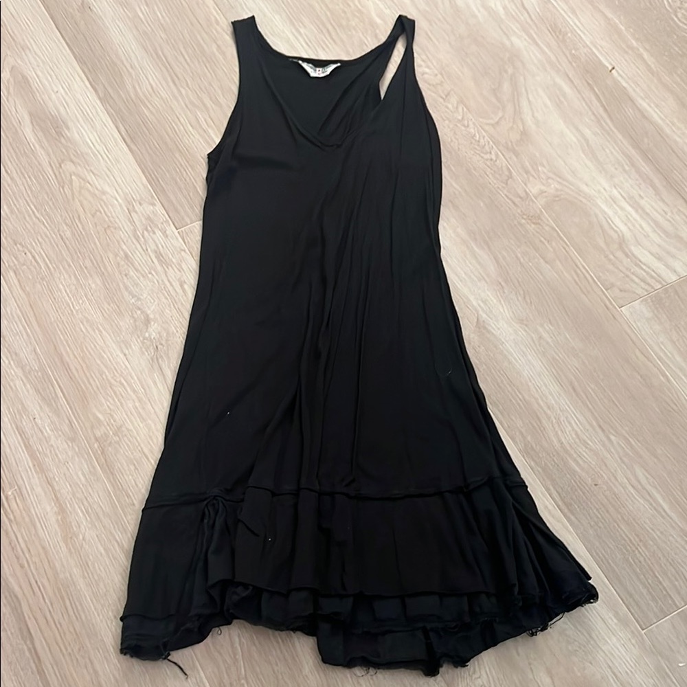 Hard Tail Black Ruffled Tiered Mini Dress